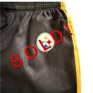 NFL Pittsburgh Steelers Football Pajama Bottoms With Side Pockets Sz XXL NWT